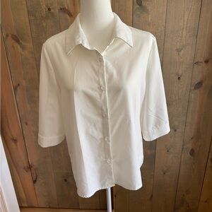 SHEIN Elegant White Button-Down Shirt - 037
